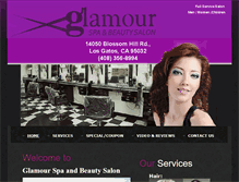 Tablet Screenshot of glamourspaandbeautysalon.com